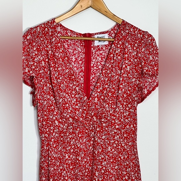 Princess Polly Icona Floral Red Romper Size 8 - Picture 2 of 10